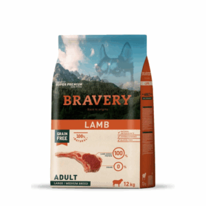 Karma dla psów średnich/dużych ras Jagnięcina 12 kg Bravery