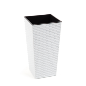 Donica Finezja ratanowa biała